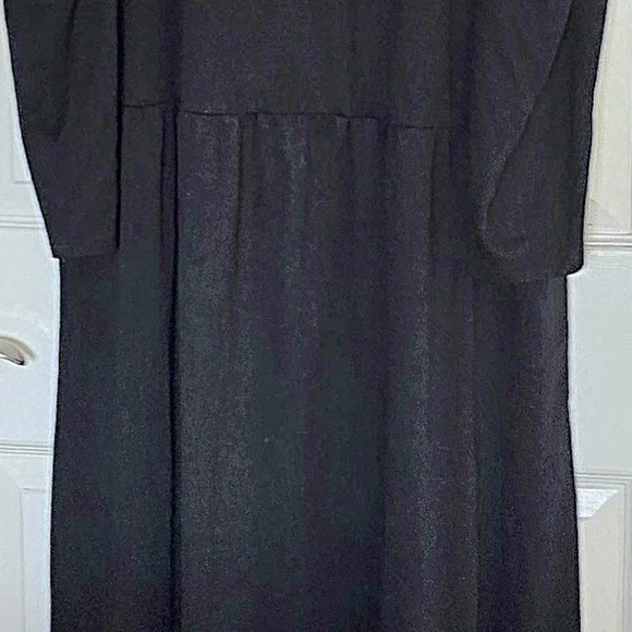 Who What Wear Dress Size XL Black Tiered Midi 3/4 Sleeve Puff Sleeve, Pockets - Picture 9 of 9